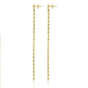 Chic Gold Heart Chain Earrings